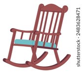 Rocking chair, hand drawn. Vector illustration