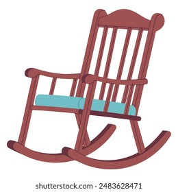 Rocking chair, hand drawn. Vector illustration