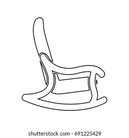 Rocking chair icon .