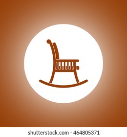 rocking chair icon. Concept illustration for design.