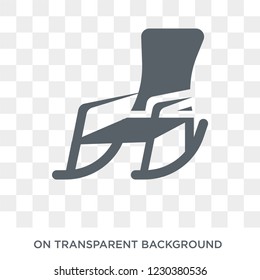 Rocking chair icon. Rocking chair design concept from Furniture and household collection. Simple element vector illustration on transparent background.