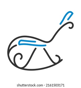 Rocking Chair Icon. Editable Bold Outline With Color Fill Design. Vector Illustration.