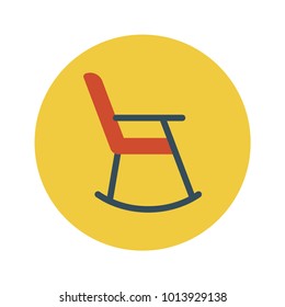 rocking chair icon flat