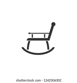 Rocking chair. Icon Flat