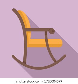 Rocking chair icon. Flat illustration of rocking chair vector icon for web design