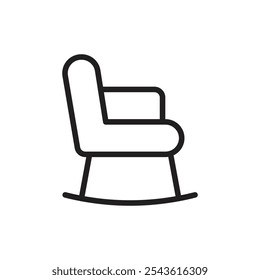 Rocking chair icon Flat line illustration