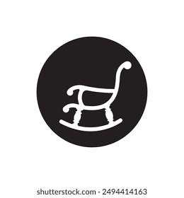 Rocking chair icon illustration element design