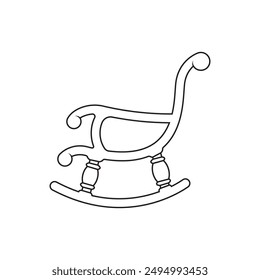 Rocking chair icon illustration element design