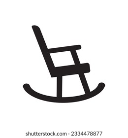 rocking chair icon logo vector design template