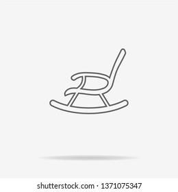 Rocking chair icon. Vector concept illustration for design.