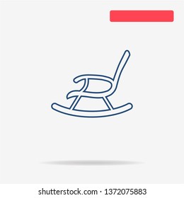 Rocking chair icon. Vector concept illustration for design.