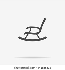 Rocking chair icon. Vector concept illustration for design.