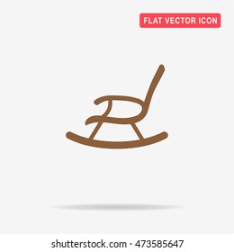 Rocking chair icon. Vector concept illustration for design.