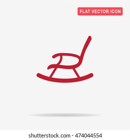 Rocking chair icon. Vector concept illustration for design.