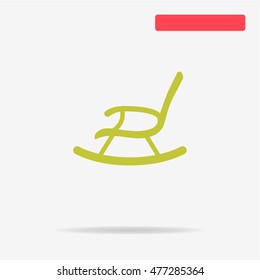 Rocking chair icon. Vector concept illustration for design.