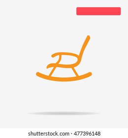 Rocking chair icon. Vector concept illustration for design.
