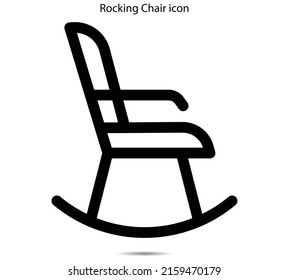 Rocking Chair icon vector illustration graphic on background