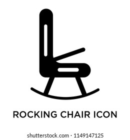 Rocking chair icon vector isolated on white background for your web and mobile app design, Rocking chair logo concept