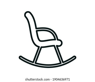 Rocking chair icon vector logo template