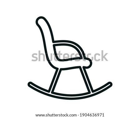 Rocking chair icon vector logo template