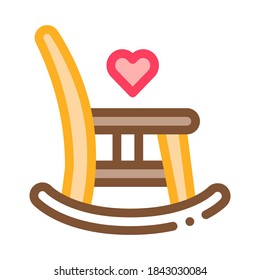 Rocking Chair Icon Vector. Outline Rocking Chair Sign. Isolated Contour Symbol Illustration