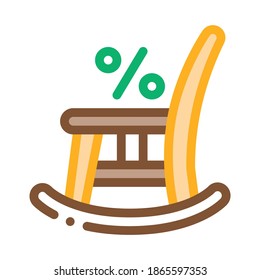 Rocking Chair Icon Vector. Outline Rocking Chair Sign. Isolated Contour Symbol Illustration