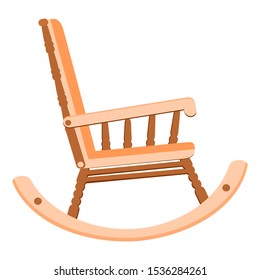 Rocking Chair Illustration Flat Style
