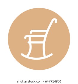 rocking chair isolated icon