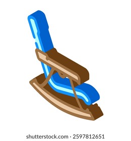 rocking chair isometric icon vector. rocking chair sign. isolated symbol illustration
