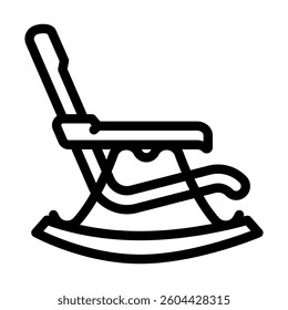 rocking chair line icon vector. rocking chair sign. isolated contour symbol black illustration