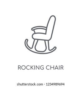 Rocking chair linear icon. Modern outline Rocking chair logo concept on white background from Furniture and Household collection. Suitable for use on web apps, mobile apps and print media.