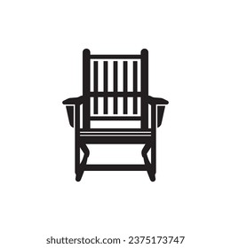 Rocking chair logo icon simple vector,illustration design template