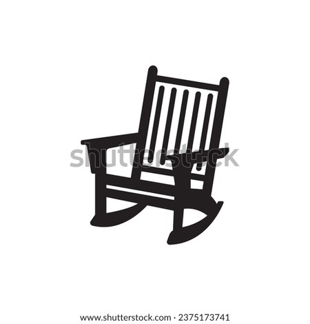 Rocking chair logo icon simple vector,illustration design template