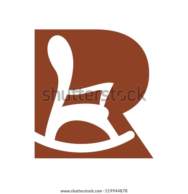 Rocking Chair Logo Letter R Logo Stock Vector Royalty Free