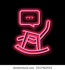 rocking chair neon light sign vector. rocking chair sign. isolated symbol illustration