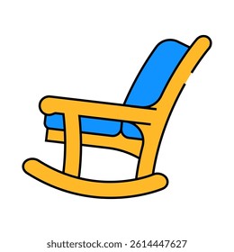 rocking chair outdoor furniture line icon vector. rocking chair outdoor furniture sign. isolated symbol illustration