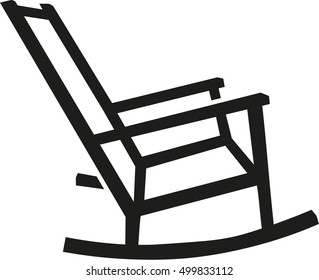 Rocking Chair Silhouette Stock Vector (Royalty Free) 499833112