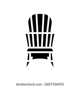 rocking chair slow living glyph icon vector. rocking chair slow living sign. isolated symbol illustration