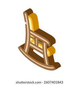 rocking chair slow living isometric icon vector. rocking chair slow living sign. isolated symbol illustration