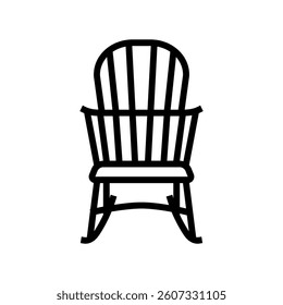 rocking chair slow living line icon vector. rocking chair slow living sign. isolated contour symbol black illustration