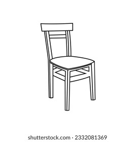 Rocking chair vector hand drawn illustration. Colored furniture for living room. Comfortable home wooden chair. Isolated flat object on white background.Folding chair with arms vector flat ...........