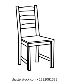 Rocking chair vector hand drawn illustration. Colored furniture for living room. Comfortable home wooden chair. Isolated flat object on white background.Folding chair with arms vector flat ...........