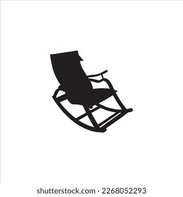 rocking chair vector icon flat design. Swinging chair