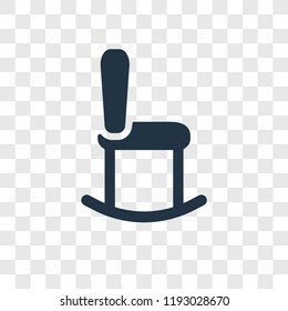 Rocking chair vector icon isolated on transparent background, Rocking chair transparency logo concept