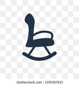 Rocking chair vector icon isolated on transparent background, Rocking chair transparency concept can be used web and mobile