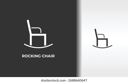 Rocking Chair Vector, Icon Or Logo Sign Isolated Symbol Illustration