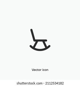 Rocking chair vector icon. Premium quality.