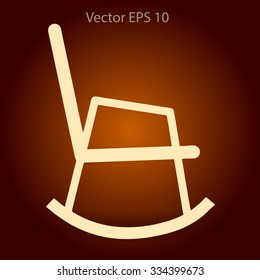 rocking chair vector illustration