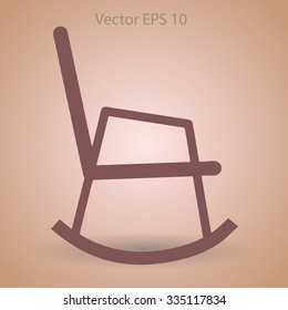 rocking chair vector illustration