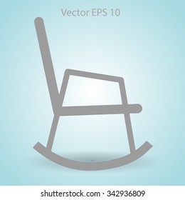 rocking chair vector illustration